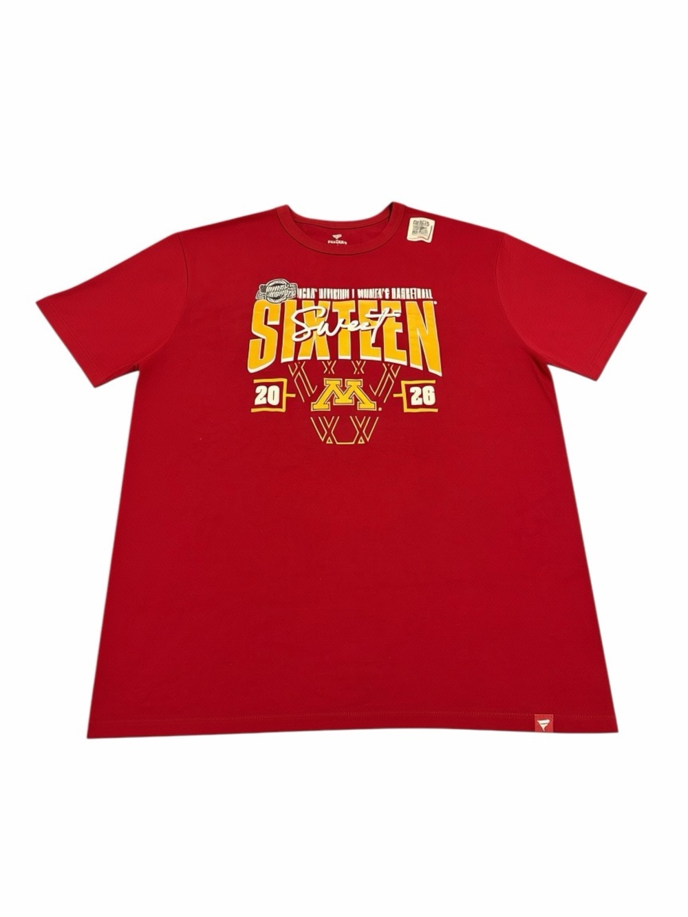 Sweet Sixteen University of Minnesota Red Graphic Tee Large